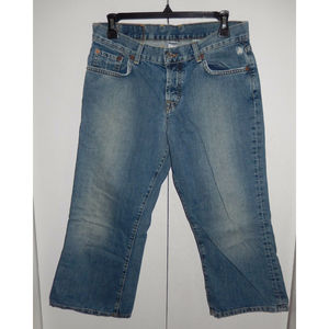 Lucky Brand Dungarees Size 8/29 Easy Rider Crop Denim Pants (31 x 22)